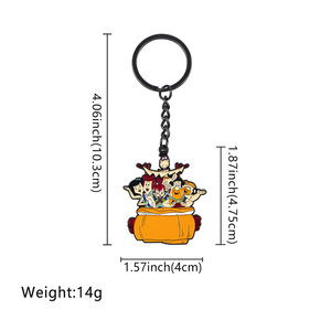 High Quality 6 Styles Anime <b>Personalised</b> Engraved Metal Keyrings Cartoon Metal Enamel Keychain Pendant for Backpack Key Chains - Product Image 4