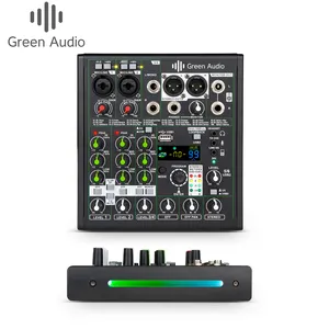 GAX-AM06 desain terbaru kartu suara 4 saluran Mixer tahap kinerja jaringan siaran luar ruangan BT nirkabel pengiring