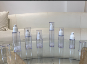 Custom 15ml 30ml 50ml 100ml PS customized logo printing Plastic airless <b>pump</b> <b>bottle</b> cosmetic packaging <b>bottle</b> - Product Image 4