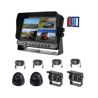 Moniteur autonome 7 pouces AHD avec enregistrement DVR pour bus et camions, affichage quad 4 canaux