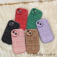 Housse de téléphone portable personnalisée en silicone souple Weview de luxe avec tissu au dos pour iphone 14 15 pro Ultra