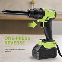 Pistolet à rivets électrique professionnel, outil électrique industriel DIY 2 en 1 pour rivets et écrous à rivets, 3 modes réglables avec batterie au lithium