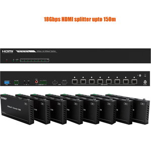 <span class=keywords><strong>1x8</strong></span> 4K HDMI <span class=keywords><strong>hdbaset</strong></span> Splitter Bộ khuếch đại phân phối bao gồm 8x RX tối đa 150m cho Hệ thống rạp hát tại nhà - Product Image 3