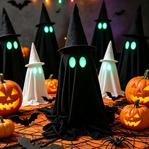Adorno de Fantasma de Halloween al por Mayor con Ojos Iluminados, Mini Figura de Escritorio, Decoración para el Hogar, Suministros para Fiestas - Product Image 3