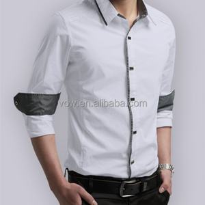 เสื้อเชิ้ตเดรสทรงเข้ารูปผ้าฝ้ายแท้ 100% ดีไซน์ล่าสุดสำหรับผู้ชาย ขายส่ง - Product Image 4