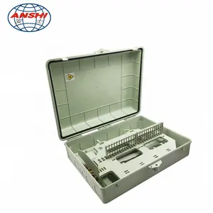 ANSHI 48 Cores PLC Splitter Outdoor Waterproof FTTH optical Fiber End User Terminal Splice Distribution Box