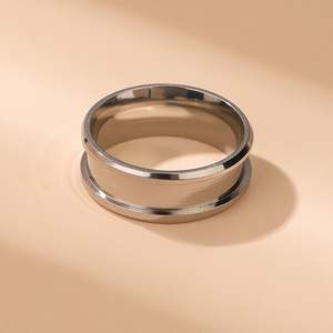 Vente en gros d'anneaux à vis en acier inoxydable plaqué or/bleu/noir de 8 mm, anneau vierge pour incrustation, ajustement confortable amovible, taille personnalisée acceptée - Product Image 4