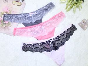 Женские трусики-стринги с кружевной вышивкой - Product Image 6