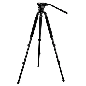 E-IMAGE GH03 + 760AT profesyonel 75mm kase hafif alüminyum Video Tripod