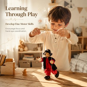 <span class=keywords><strong>หุ่น</strong></span>มือไม้สำหรับเด็ก <span class=keywords><strong>ตุ๊กตา</strong></span>ดึงเชือก ของขวัญเพื่อการศึกษาสำหรับเด็ก ของขวัญเทศกาล <span class=keywords><strong>หุ่น</strong></span><span class=keywords><strong>เชิด</strong></span>และของเล่นธีมโจรสลัด - Product Image 1