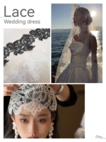 Fil de Soie de Poisson Tissé Dentelle Suisse Dentelle Française Galon de Mariage Robe de Mariée Bordure Robe de Femme Diadème de Mariage Conçus