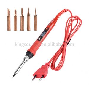 110V 220V 80W LCD Soldering iron kit adjustable temperature solder weldinools <strong>Ceic</strong> heater solderinips 15kind copper tip - Product Image 4