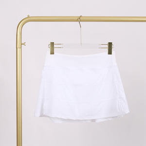 Jupe de sport <span class=keywords><strong>LULU</strong></span> Empire taille empire à trois plis, deux-en-un, anti-exposition, élastique et respirante pour femme, toutes saisons - Product Image 5