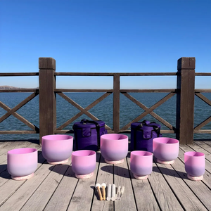 ชุดขันคริสตัลควอตซ์หลากสีแบบไล่เฉดสี ขนาด 6-12 นิ้ว ขายส่ง ทำด้วยมือ ของขวัญคริสตัล ของขวัญที่สมบูรณ์แบบ - Product Image 5