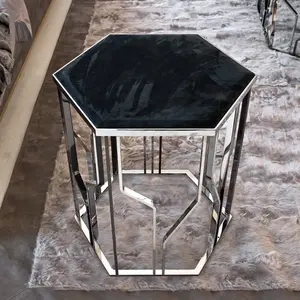 קישוטי פינת קצה שולחן סט אבן ספת קפה צד פינת שולחן סלון השיש זכוכית מודרני צד שולחן