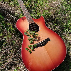 Geake S-714C <span class=keywords><strong>40</strong></span> Polegada Alta Qualidade Todos Solid Cherry Guitarra Acústica Novo Design Presente De Natal - Product Image 3