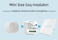 Module de commutation intelligent Wi-Fi 16A pour maison connectée, interrupteur mini intelligent Tuya 2 voies, installation facile, contrôle par application et vocal, relais de commutation