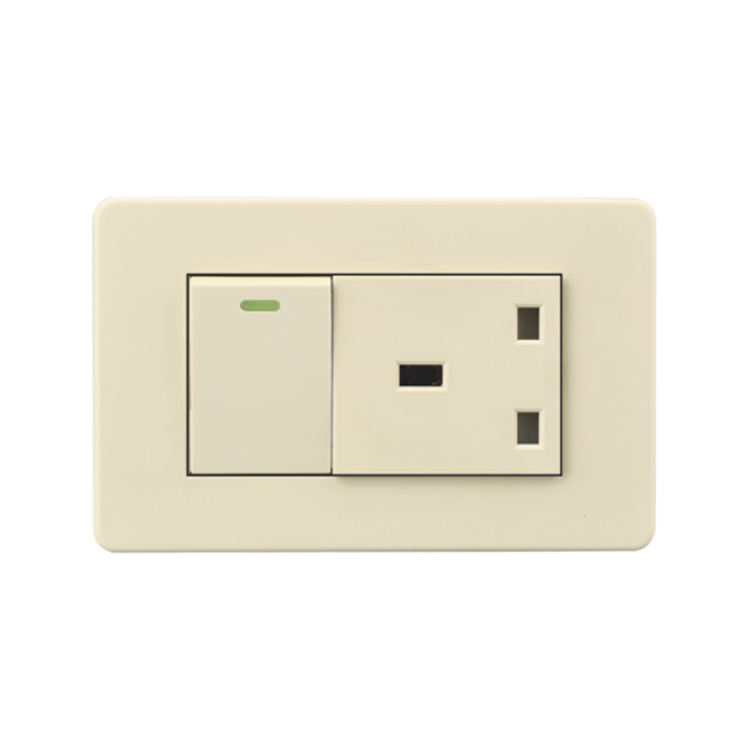 US Standard Electric Light Switch 20A Double Usb 110-240V Wall Outlet Switch and Socket