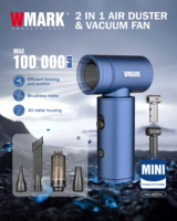 WMARK NG-AD004 Aspirateur à air professionnel 2 en 1 en métal, aspirateur portable sans fil, outil de barbier pour salon avec une forte aspiration