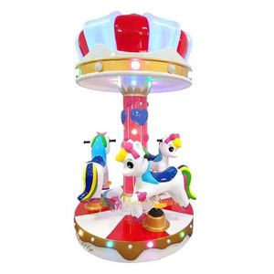 Mini carrousel en fibre de verre à monnayeur, 3 places, certifié CE, 150 kg, garantie 1 an, pour usage extérieur dans les centres commerciaux - Product Image 4