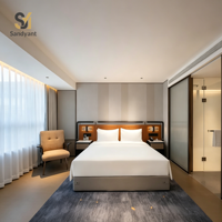 Ensembles de meubles de chambre d'hôtel en bois massif pour appartements, style minimaliste moderne, prix de gros