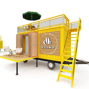 Maison préfabriquée moderne personnalisée, petite et portable sur roues, maison intégrée écologique sur remorque pour le camping, maison à ossature en acier - Product Image 1