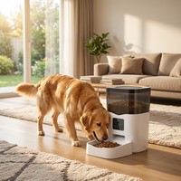 Distributeur automatique intelligent de nourriture pour animaux de compagnie avec contrôle par application WiFi, capacité de 3 L, caméra intégrée et alimentation programmée pour chat et chien