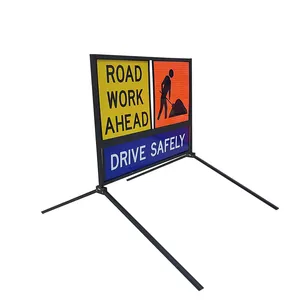 G bingkai tanda lalu lintas Multi pesan peringatan keamanan jalan corefute sementara tanda standar Australia