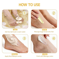 Kit de pédicure de luxe Noval 4 en 1 au lait et au miel, kit de pédicure en 4 étapes pour la beauté des ongles, spa, salon