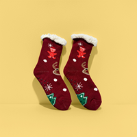 Transparente, dick gestrickte Crew-Slipper-Socken mit süßem Design für Damen, ideal für den täglichen Gebrauch, mit niedrigem Mindestbestellwert.