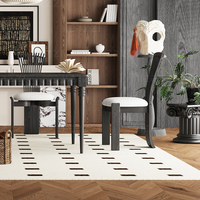 Chaises de salle à manger et de restaurant confortables à dossier haut pour coiffeuse de salon de café avec siège de cadre