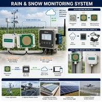 Sensor de Lluvia y Nieve con Calefacción, RS485 Modbus, Relé 4G-LTE, Transmisor Meteorológico para Carreteras, Ferrocarriles, Aeropuertos y Agricultura