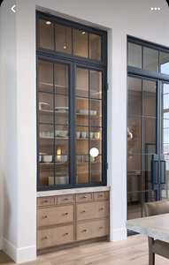 Puertas <span class=keywords><strong>de</strong></span> acero <span class=keywords><strong>de</strong></span> doble acristalamiento modernas, vidrio estriado, diseño negro, ventanas para exteriores, Hotel, rotura térmica, aislamiento acústico, <span class=keywords><strong>Pan</strong></span> <span class=keywords><strong>de</strong></span> acero - Product Image 3