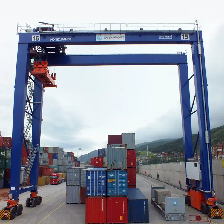 rtg gantry cranes port 50 ton rubber tyre container gantry cranes 30 ton 40 ton for sale