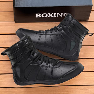 Chaussures d'entraînement de kickboxing professionnelles personnalisées de haute qualité, nouveau design, embout en acier, lacets en cuir, antidérapantes, dernier modèle arrivé - Product Image 2