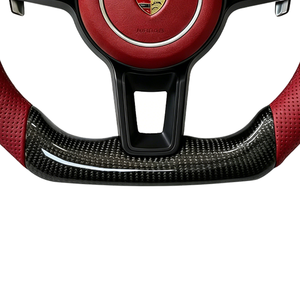 Volant personnalisé en fibre de carbone YOUTOO pour Porsche Cayenne 2008-2018, cuir perforé, remplacement sportif, non destructif - Product Image 6