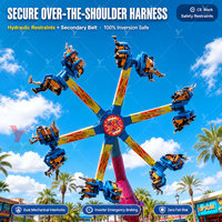 Manège Top Scan Ride Power Surge à 6 bras pour sensations extrêmes, 24 places, équipement de parc d'attractions et de fête foraine extérieur, direct usine