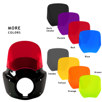 Pare-brise ventilé et amovible Custom World Motorcycle de 13 pouces pour Harley Road Warrior Road Shark Fairing