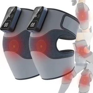 Masajeador de rodilla inalámbrico y calentador de rodilla 3 en 1 Europa nueva fisioterapia LCD hombro codo calefacción eléctrica vibración térmica