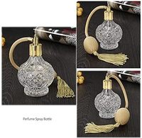 Flacon de parfum vintage transparent Pack Win Pw5x 80ml avec pompe atomiseur à longue pulvérisation dorée et pompons, rechargeable, outil de maquillage, Chine