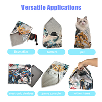 Emballage personnalisé pour appareil photo en microfibre imprimé par transfert thermique, style dessin animé, anime, photo d'animal de compagnie, auto-adhésif, OEM