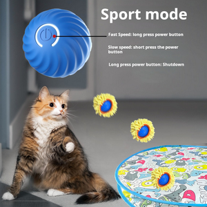 Jouet pour chat Lynpet en tissu Oxford, anti-anxiété, nouveau design, motif personnalisé, activation par le mouvement, chantant, <span class=keywords><strong>jeu</strong></span> de cache-cache, capture de <span class=keywords><strong>souris</strong></span> - Product Image 3
