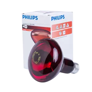Lampu Inframerah Philips, Cahaya Bohlam E27 100W 150W 250W (230V), Lampu Fisioterapi