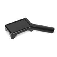 High-Definition Screen LED Magnifier Handheld Electronic ABS Magnifying Glass for Elderly Reading Cultural Play Appraisal Black