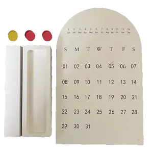 2024 DIY木工日历。可重复使用的磁性diy 4x 6尺寸桌面日历创意日历可定制