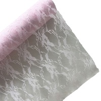 Tissu en dentelle de polyester doux de style coréen pour la Saint-Valentin et la fête des mères, DIY, décorations de bouquets de mariage