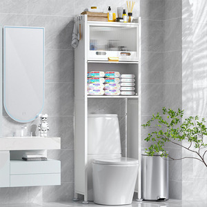 Étagère de rangement spéciale pour machine à laver à petit prix, idéale pour petite salle de bain, avec porte anti-poussière - Product Image 4