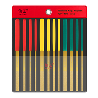 Ensemble de limes à diamant ultra-minces plaquées titane CF-400 400/150 mailles, limes plates industrielles, polissage fin professionnel, haute qualité