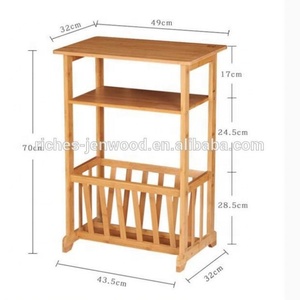 bamboo magazine rack storage table - Product Image 2