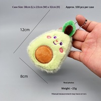 Fruit Pluche Speelgoed Avocado Pop Schattig Sleutelhanger Rugzak Charm Hangertje PP Katoenen Vulling Unisex Baoding Hoge Kwaliteit 14+